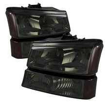 Load image into Gallery viewer, Xtune Chevy Silverado 2500HD 03-06 Crystal Headlights w/ Amber Lights Smoke HD-JH-CSIL03-AM-SM-SET - Black Ops Auto Works