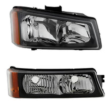 Load image into Gallery viewer, Xtune Chevy Silverado 2500HD 03-06 Crystal Headlights w/ Bumper Lights Black HD-JH-CSIL03-AM-BK-SET - Black Ops Auto Works