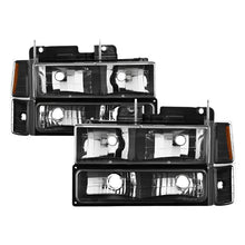 Load image into Gallery viewer, Xtune Chevy Suburban 94-98 Headlights w/ Corner &amp; Parking Lights 8pcs Black HD-JH-CCK88-AM-BK-SET - Black Ops Auto Works