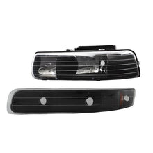 Load image into Gallery viewer, Xtune Chevy TahOE 00-06 Amber Crystal Headlights w/ Bumper Lights Black HD-JH-CSIL99-SET-AM-BK - Black Ops Auto Works