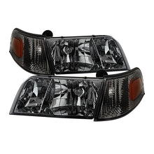 Load image into Gallery viewer, Xtune Crown Victoria 98-11 Crystal Headlights w/ Corner Lights Set Smoked HD-JH-CRVI98-SET-SM - Black Ops Auto Works