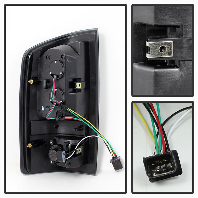 Xtune Dodge Ram 02-06 1500 / Ram 2500/3500 03-06 LED Tail Light Black Smoke ALT-JH-DR02-LED-BKSM - Black Ops Auto Works