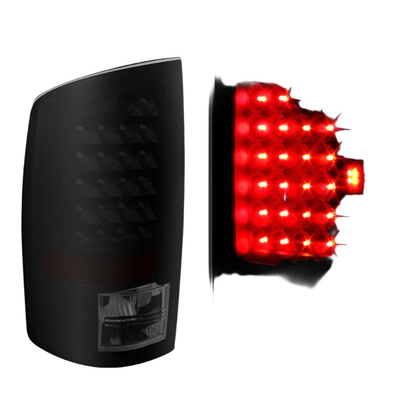 Xtune Dodge Ram 02-06 1500 / Ram 2500/3500 03-06 LED Tail Light Black Smoke ALT-JH-DR02-LED-BKSM - Black Ops Auto Works
