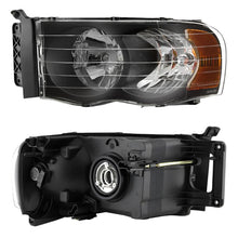Load image into Gallery viewer, Xtune Dodge Ram 1500 02-05 Amber Crystal Headlights Black HD-JH-DR02-AM-BK - Black Ops Auto Works