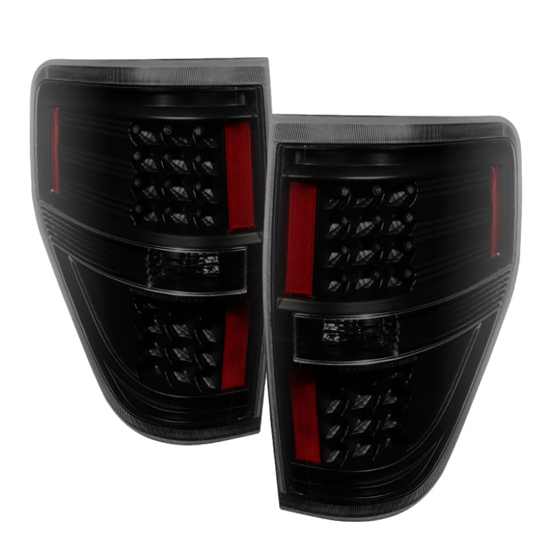 Xtune Ford F150 09-14 LED Tail Lights Black Smoke ALT-JH-FF15009-LED-BSM - Black Ops Auto Works