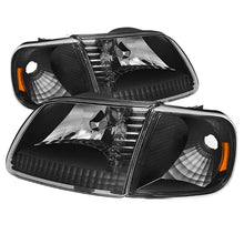 Load image into Gallery viewer, Xtune Ford F150 97-03 / Expedition 97-02 Crystal Headlights w/Corner Black HD-JH-FF15097-SET-AM-BK - Black Ops Auto Works