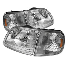 Load image into Gallery viewer, Xtune Ford F150 97-03 / Expedition 97-02 Crystal Headlights w/Corner Chrome HD-JH-FF15097-SET-AM-C - Black Ops Auto Works