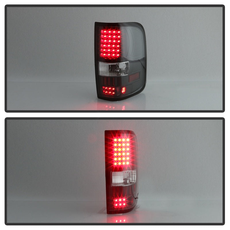 Xtune Ford F150 Styleside 04-08 (Not Fit Heritage & SVT) LED Tail Lights Black ALT-ON-FF15004-LED-BK - Black Ops Auto Works