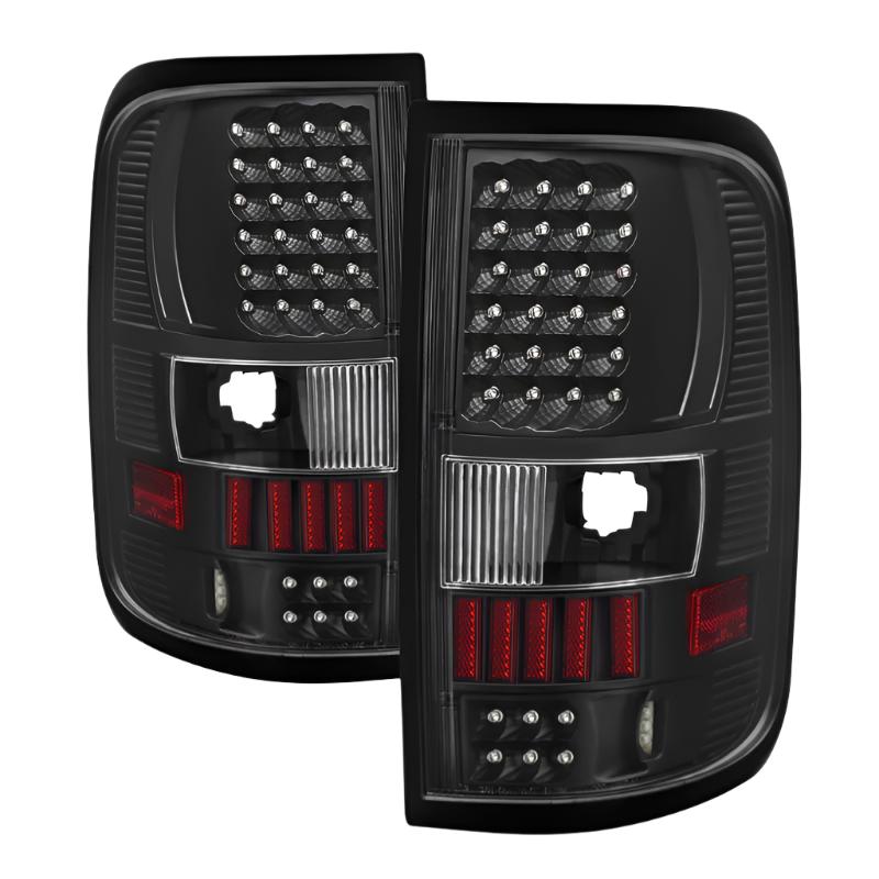 Xtune Ford F150 Styleside 04-08 (Not Fit Heritage & SVT) LED Tail Lights Black ALT-ON-FF15004-LED-BK - Black Ops Auto Works