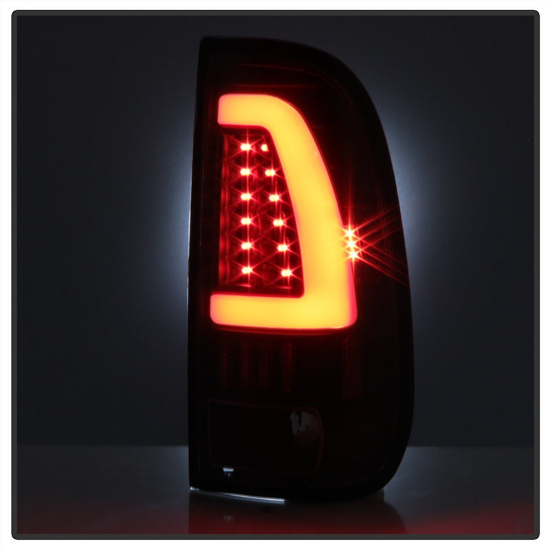 xTune Ford F150 Styleside 97-03 Light Bar LED Tail Lights - Black ALT-ON-FF15097-LBLED-BK - Black Ops Auto Works