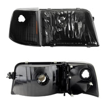 Load image into Gallery viewer, Xtune Ford Ranger 93-97 Crystal Headlights w/ Corner Lights 4pcs Sets Black HD-JH-FR93-SET-BK - Black Ops Auto Works