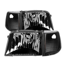 Load image into Gallery viewer, Xtune Ford Ranger 93-97 Crystal Headlights w/ Corner Lights 4pcs Sets Black HD-JH-FR93-SET-BK - Black Ops Auto Works