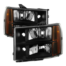 Load image into Gallery viewer, Xtune GMC Sierra 07-13 Crystal Headlights Black HD-JH-GSIE07-AM-BK - Black Ops Auto Works