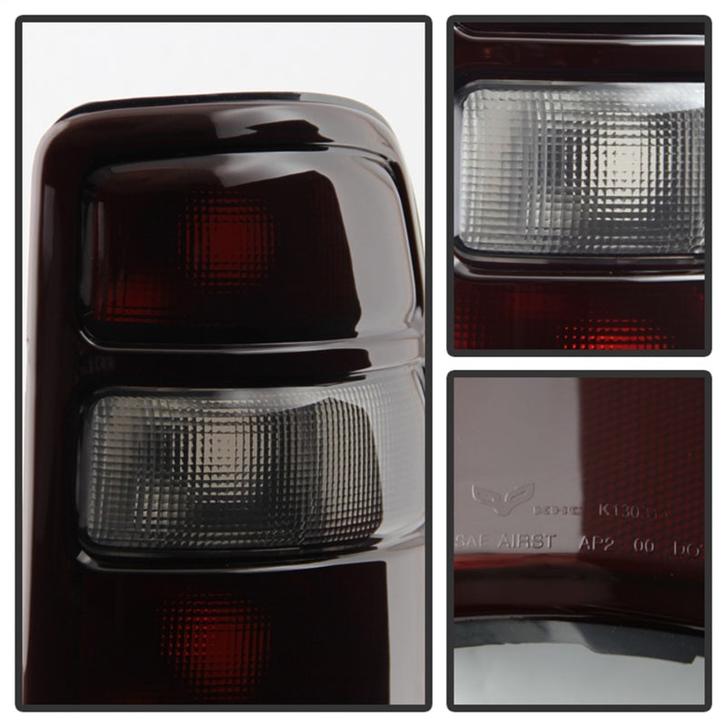Xtune GMC Yukon 00-06 OEM Style Tail Lights w/ Black Rim Red Smoked ALT-JH-CSUB00-OE-RSM - Black Ops Auto Works