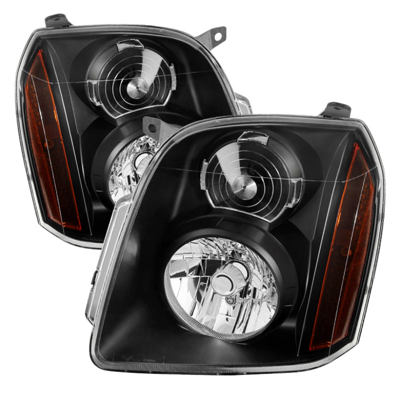 Xtune GMC Yukon/Yukon Xl 07-14 Crystal Headlights Black HD-JH-GMCY07-AM-BK - Black Ops Auto Works