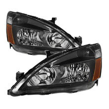 Load image into Gallery viewer, Xtune Honda Accord 03-07 Amber Crystal Headlights Black HD-JH-HA03-AM-BK - Black Ops Auto Works