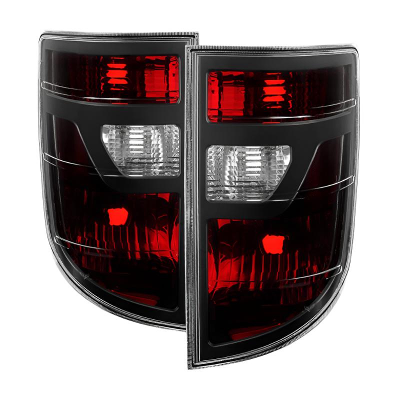 Xtune Honda Ridgeline Pickup 06-08 OEM Style Tail Lights Red Smoked ALT-JH-HRID06-OE-RSM - Black Ops Auto Works