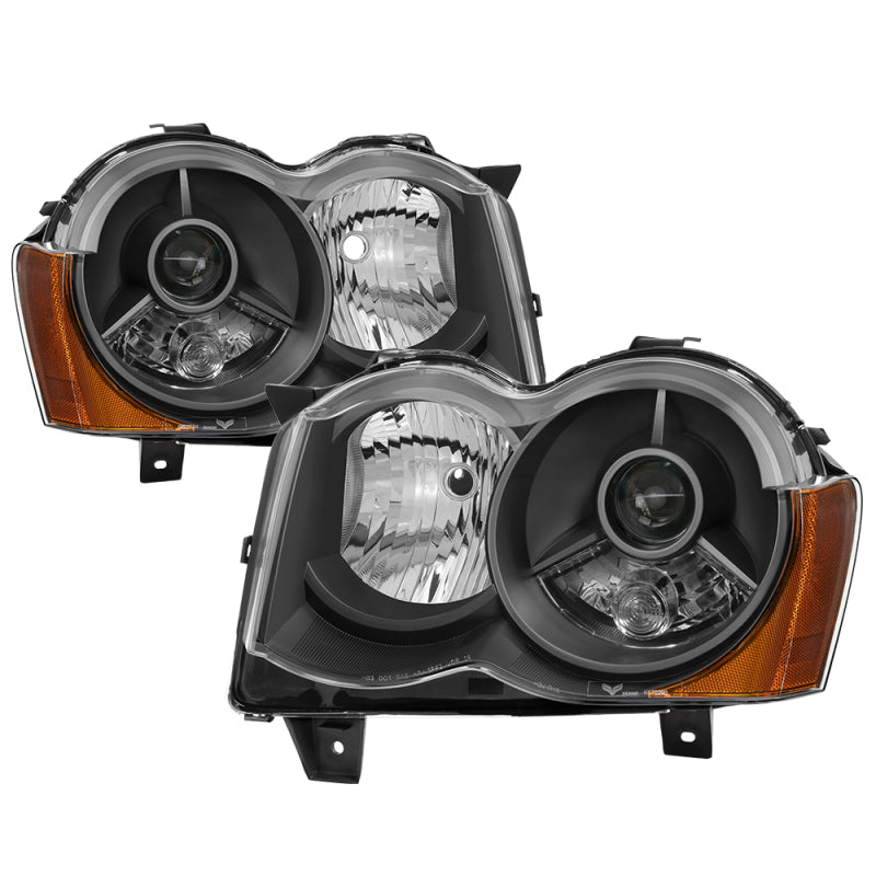 xTune Jeep Grand Cherokee 08-10 OEM Style Projector Headlights - Black PRO-JH-JGC08-AM-BK - Black Ops Auto Works