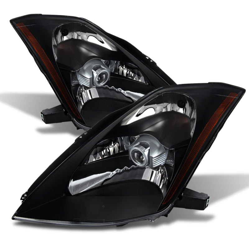 Xtune Nissan 350Z 03-05 Crystal Headlights Xenon/Hid Model Only Black HD-JH-N350Z-HID-BK - Black Ops Auto Works