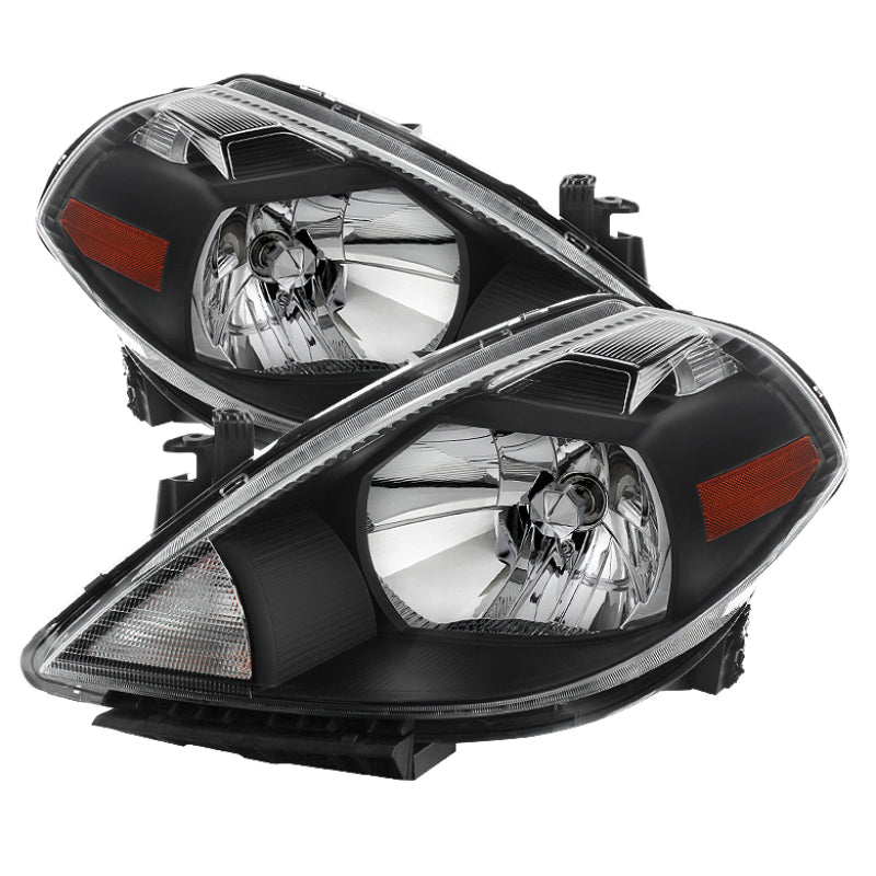 Xtune Nissan Versa 07-12 Crystal Headlights Black HD-JH-NV07-AM-BK - Black Ops Auto Works