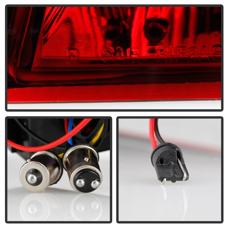 Xtune Porsche 911 996 ( Non 4S. Turbo. GT3 ) 99-04 LED Tail Lights Red Clear ALT-ON-P99699-LED-RC - Black Ops Auto Works