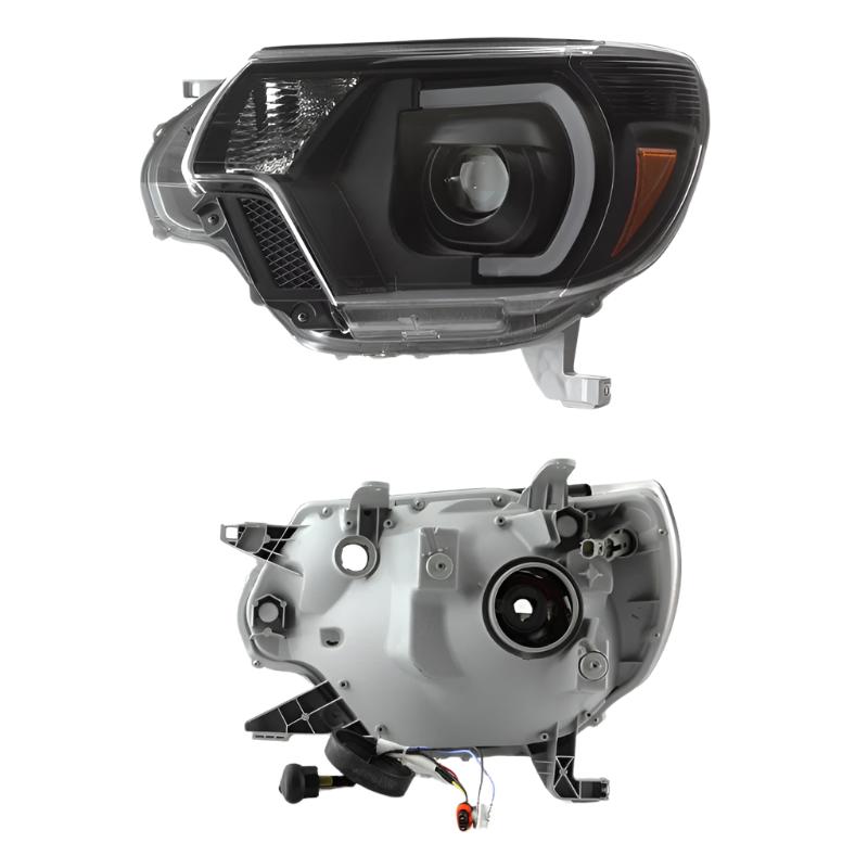 xTune Toyota Tacoma 12-15 Headlights - Light Bar DRL - Black PRO-JH-TTA12-LBDRL-BK - Black Ops Auto Works