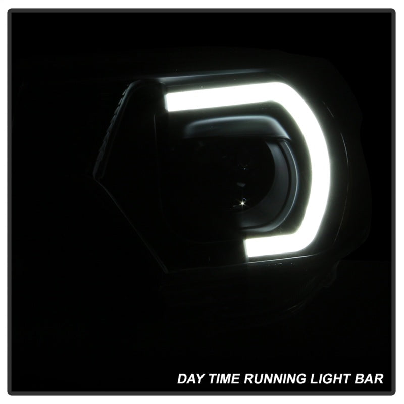 xTune Toyota Tacoma 12-15 Headlights - Light Bar DRL - Black PRO-JH-TTA12-LBDRL-BK - Black Ops Auto Works
