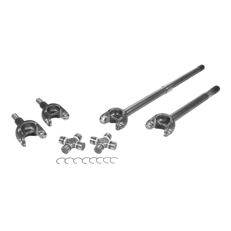 Yukon Gear 18-19 Jeep Wrangler Front 4340 Chromoly Axle Kit Dana 44 32 Spline w/1350 (7166) Joints - Black Ops Auto Works