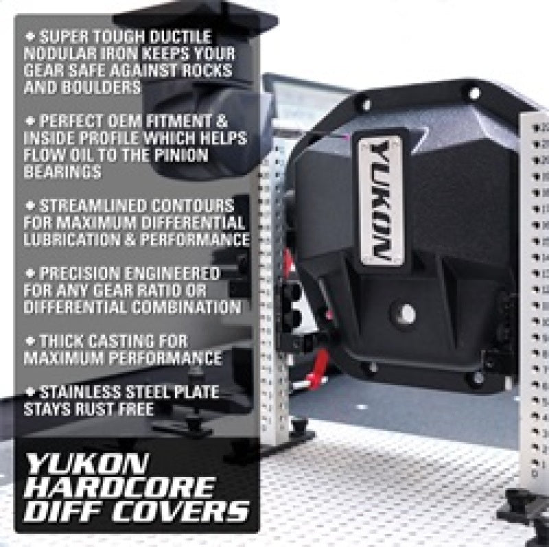 Yukon Gear Hardcore Front Nodular Iron Cover for Jeep Wrangler JL Dana 44/210mm - Black Ops Auto Works