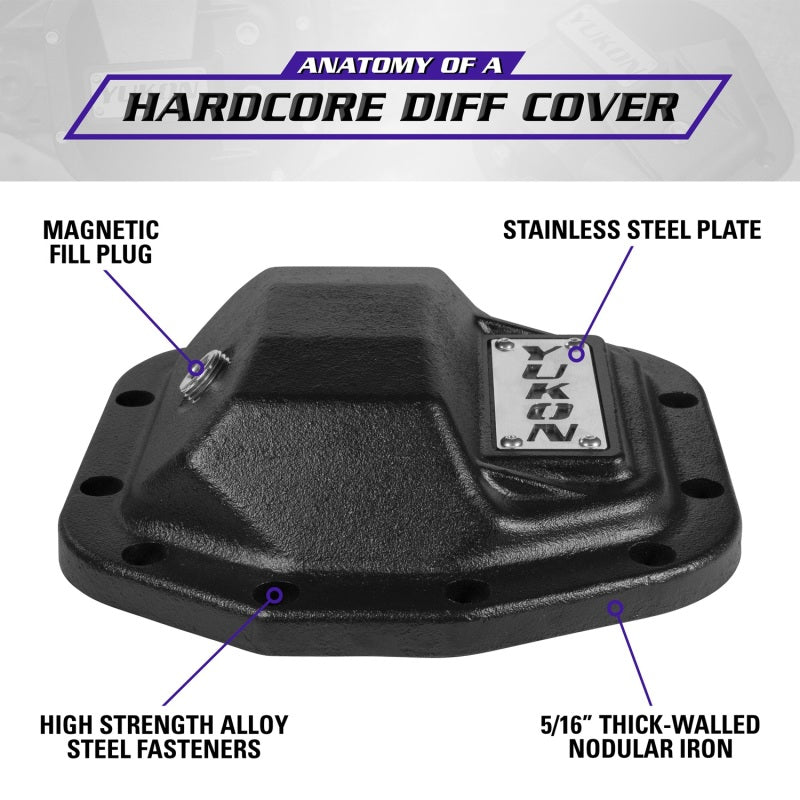 Yukon Hardcore Dana 35 Diff Cover 2018+ Jeep JL