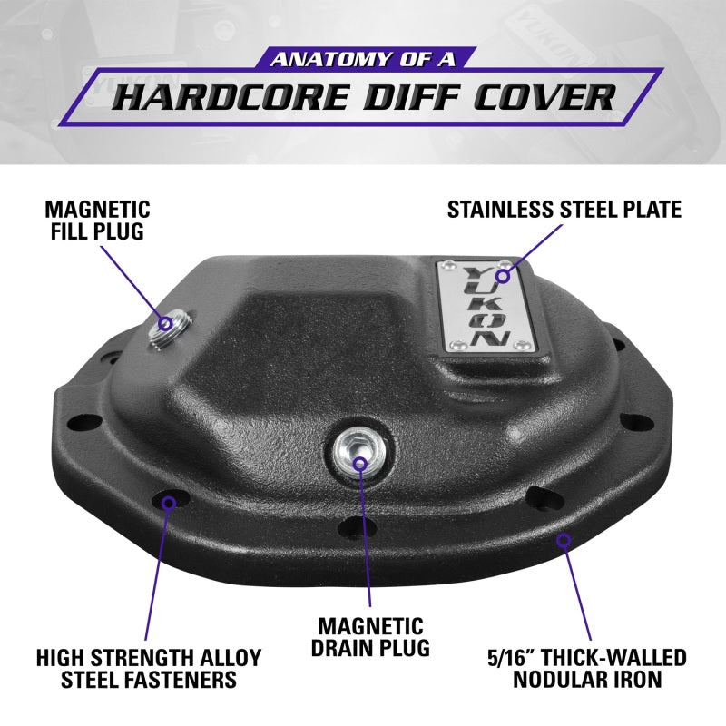 Yukon Hardcore Nodular Iron Cover for Rear GM 8.6in w/8mm Cover Bolts Yukon Gear & Axle YUKYHCC-GM8.5-M