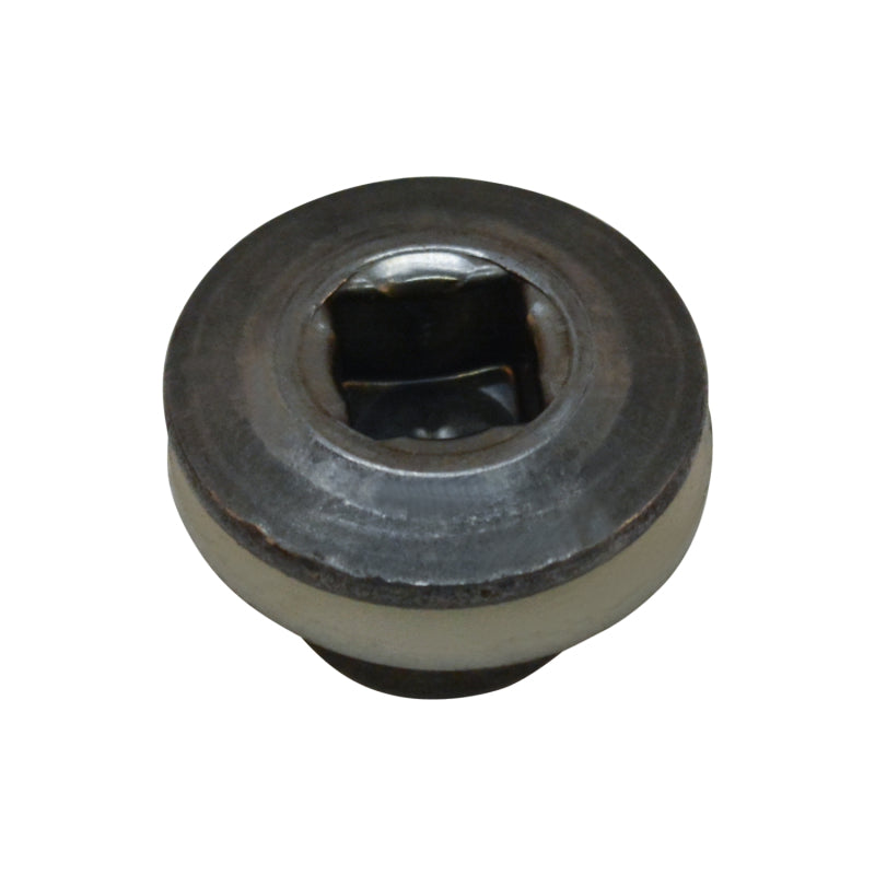 Close-up of Yukon Gear magnetic fill plug showing embedded magnet and threads
