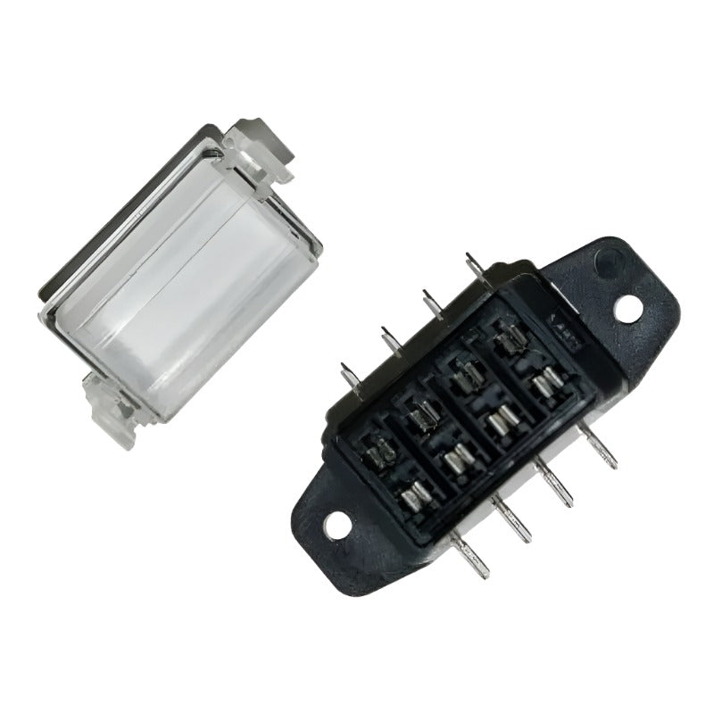 NAMZ ATO 4-Way Fuse Block (Water Tight Clear Cover - 1/4in. Male Disconnects) NAMZ