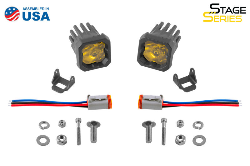 Diode Dynamics Stage Series C1 LED Pod Pro - Yellow Wide Standard ABL (Pair) Diode Dynamics