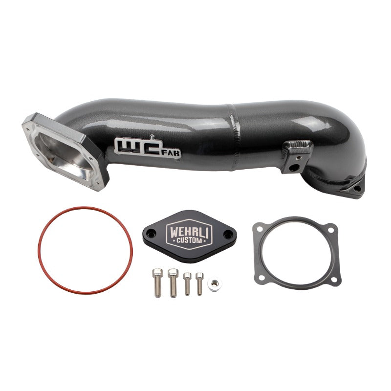 2011-2016 LML Duramax Passenger Side Upper Crossover Intercooler Pipe Kit Gloss Black - Black Ops Auto Works