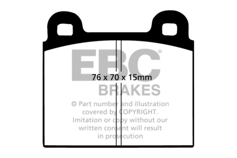 EBC 69-75 Ferrari 246 Dino 2.4 Yellowstuff Front Brake Pads-Brake Pads - Performance-EBC