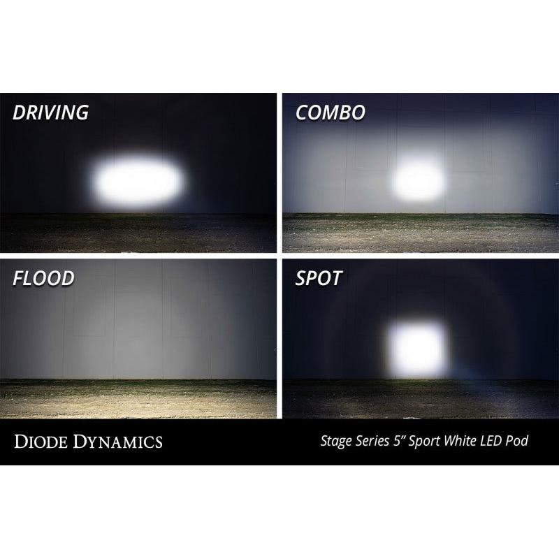 Diode Dynamics SS5 LED Pod Pro - White Driving (Pair)-Light Accessories and Wiring-Diode Dynamics-691025935066-