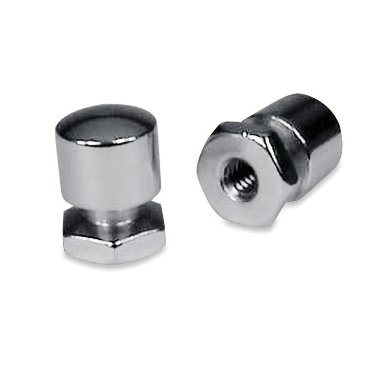 Mustang Solo Mounting Nuts (Pair) - Chrome Mustang Motorcycle