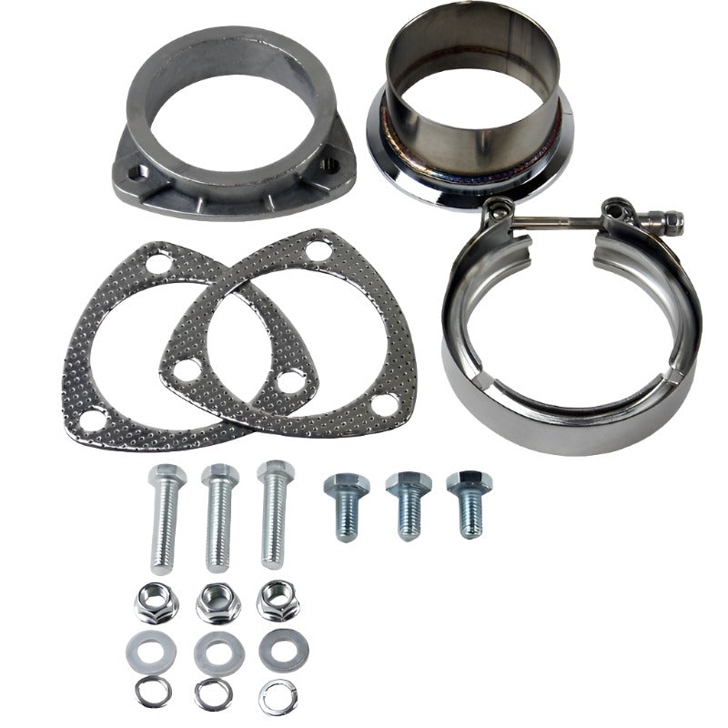 Granatelli 3in V-Band to Straight Connection Cutout w/Gaskets (3-Bolt) Granatelli Motor Sports