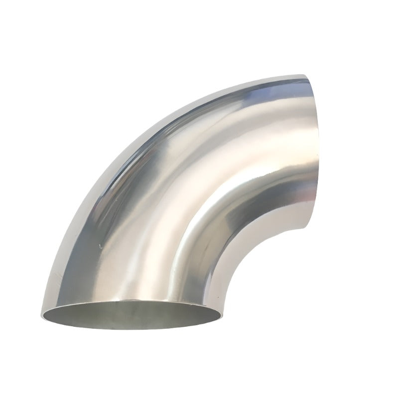 Ticon Industries 5.0in Diameter 90 1D/5in CLR 2mm /.059in Wall Thickness Titanium Elbow - Black Ops Auto Works