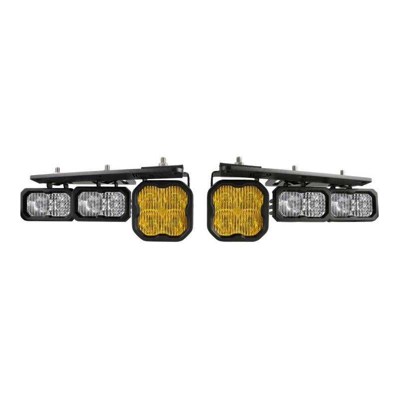 Diode Dynamics 2021 Ford Bronco Stage Series Fog Pocket Kit - Yellow Pro-Fog Lights-Diode Dynamics-691025930818-