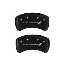 Load image into Gallery viewer, MGP 4 Caliper Covers Engraved Front &amp; Rear With stripes/Challenger Red finish silver ch-Caliper Covers-MGP