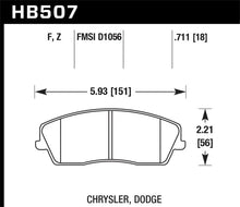 Load image into Gallery viewer, Hawk 09-10 Dodge Challenger SE/06-10 Charger SE/05-10 Chrysler 300 HPS Street Front Brake Pads Hawk Performance