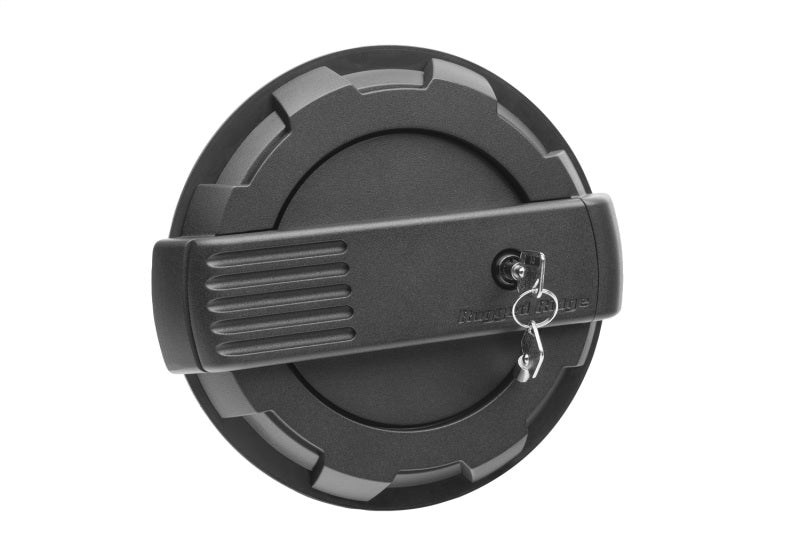 Rugged Ridge 19-23 Jeep Wrangler JL Elite Locking Fuel Door - Black Rugged Ridge