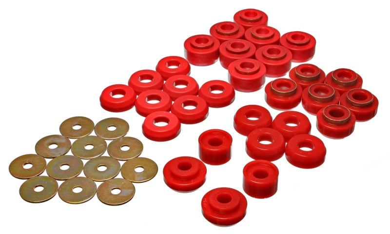 Energy Suspension Chevrolet 4 door Red Body Mounts (Recommended for Police/Taxi/Race) - Black Ops Auto Works
