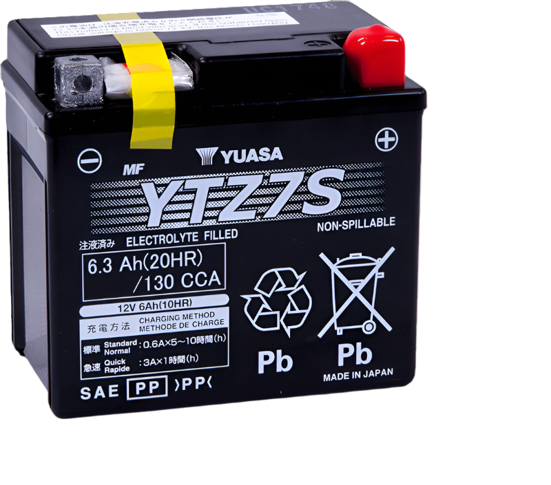 Yuasa YTZ7S Maintenance Free AGM 12 Volt Battery-Batteries-Yuasa Battery