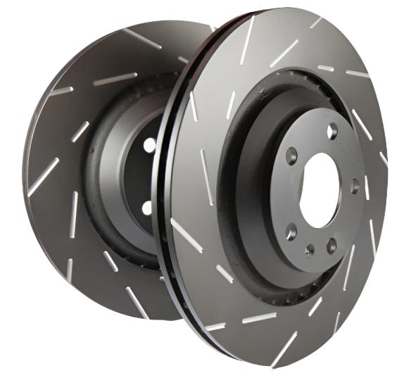 EBC 2015+ Ford Mustang (6th Gen) 2.3L Turbo (Performance Package) USR Slotted Front Rotors EBC