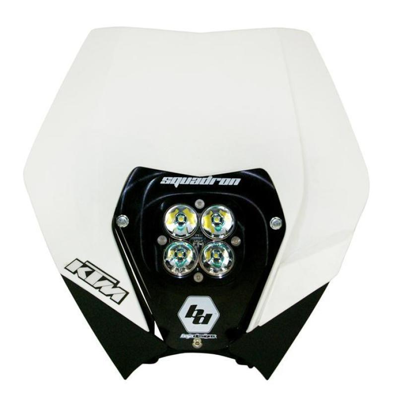 Baja Designs 08-13 KTM Headlight Kit DC w/ Headlight Shell White Squadron Sport-Misc Powersports-Baja Designs