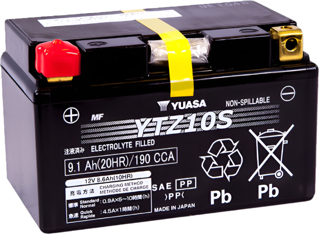 Yuasa YTZ10S Maintenance Free AGM 12 Volt Battery-Batteries-Yuasa Battery