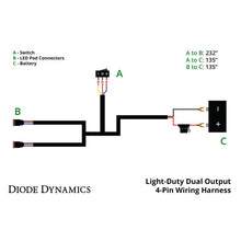 Load image into Gallery viewer, Diode Dynamics Light Duty Dual Output 3-way 4-pin Wiring Harness-Light Accessories and Wiring-Diode Dynamics